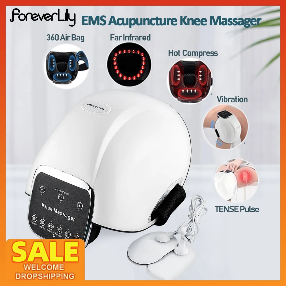 5 In 1 Ems Acupuncture Knee Massager Infrared Hot Compress 4 Airbags