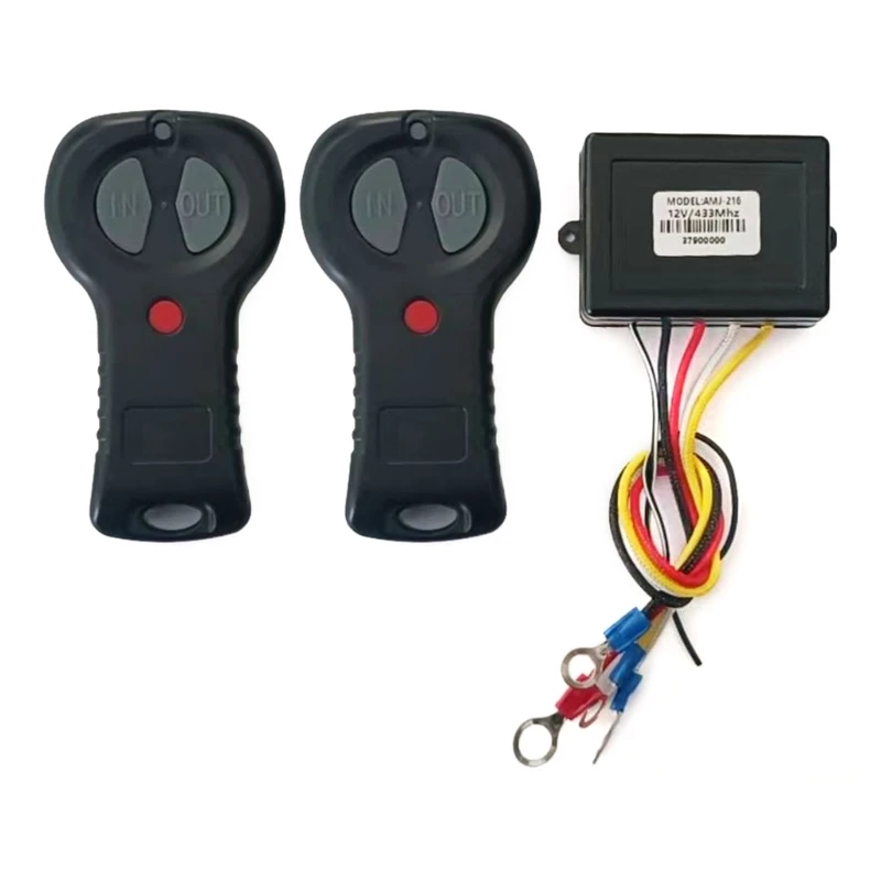 

2023 New 12V 433.92MHz Universal Recovery Wireless Electric Digital Winch Remote Control Fits ATV SUV Handset Controller