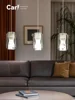 Modern Minimalist Living Room Dining Room Marble Glass Chandelier Creative Indoor Bedroom Bedside Stairs Ceiling Lamp 4