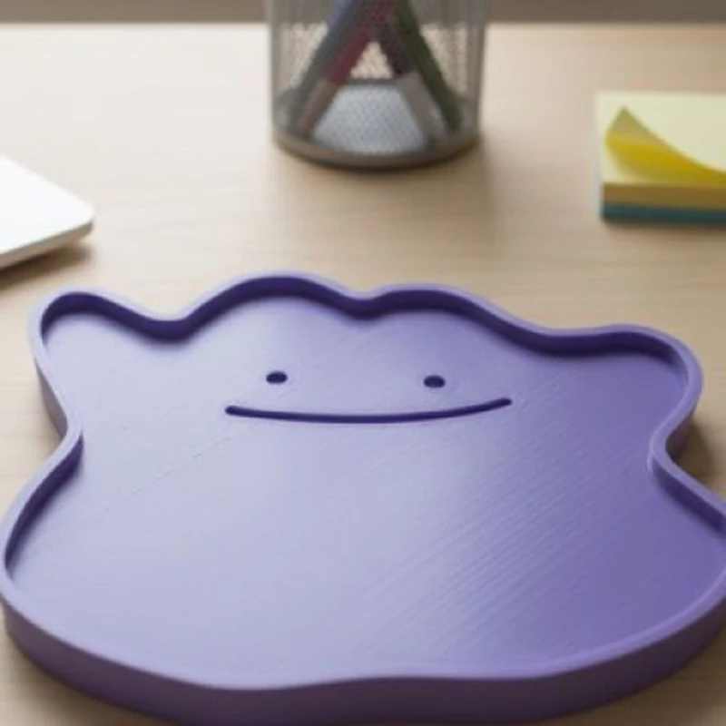 Vassoio portaoggetti Kawaii a forma di Ditto, organizer da scrivania a tema anime per piccoli oggetti, decorazione creativa per la casa, regalo perfetto per ragazze - immagine 5