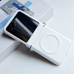 Magnetic PU Leather Ultra - Thin Cover with Side Hook for Motorola Razr 60 (White)