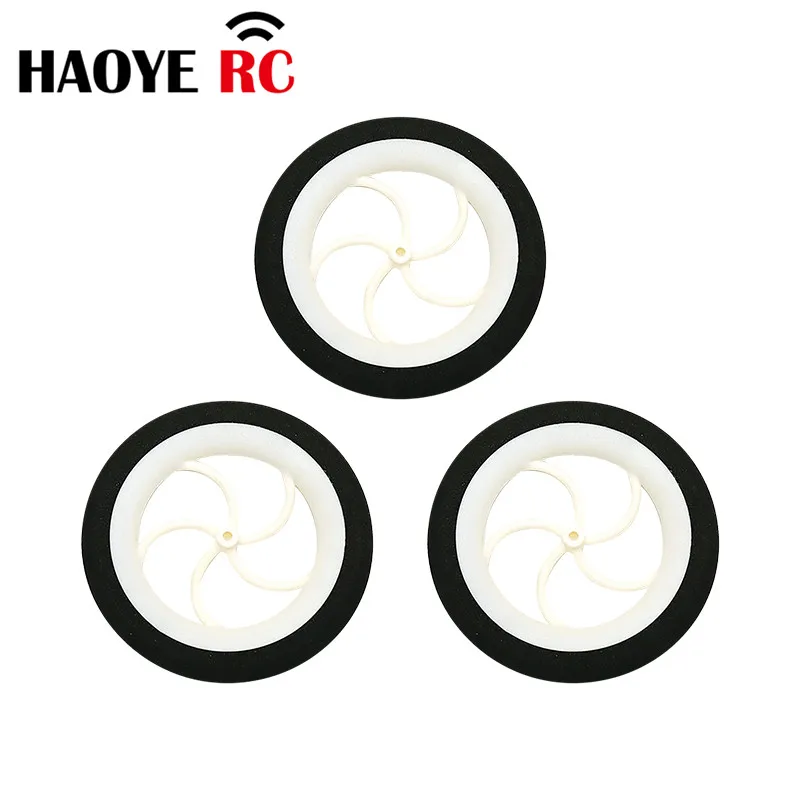 

Haoye 2 Pcs/Lot Light Wheels (Sponge Tire) Color White D60/65mm For RC Airplane Replacement Toys DIY Plane Accessory