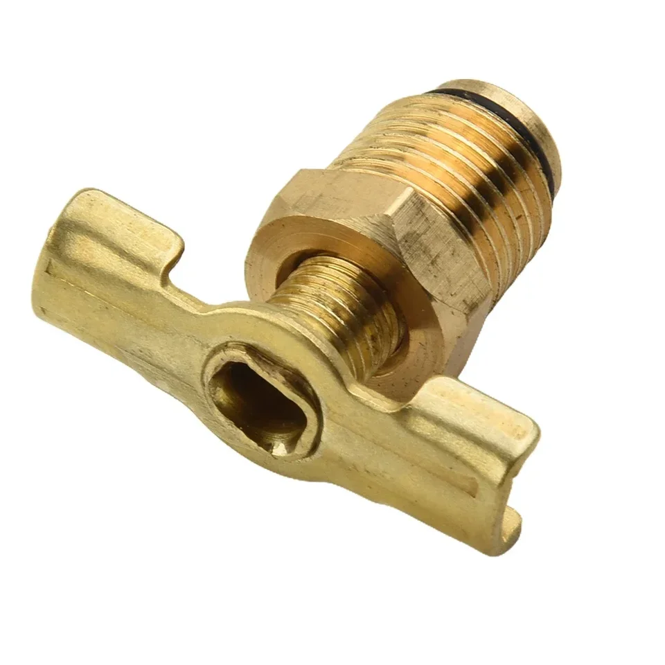 GASHER 4-Pack Air Compressor Valves - 1/4 NPT Male Brass Drain Ball Valves