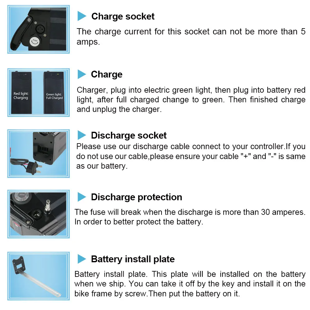 36 V 17,5 Ah Silberfisch-Batterie 13 Ah 18650 Silberfisch-Batterie Lithium-Ionen-Batterie für 250 W 350 W 500 W Motor Li-Ionen-Akku – Detail 4