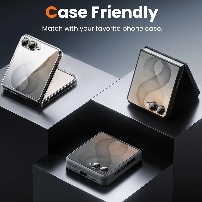 3-Pack Flip Camera Lens Protector, Anti-Scratch Metal & Tempered Glass Caps