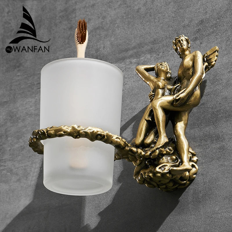 Wall Mount Romantic Bathroom Shower Hardware Accessories Set,Towel Ring and Robe Hook,Toilet Paper Holder Towel Bar MB-0810B
