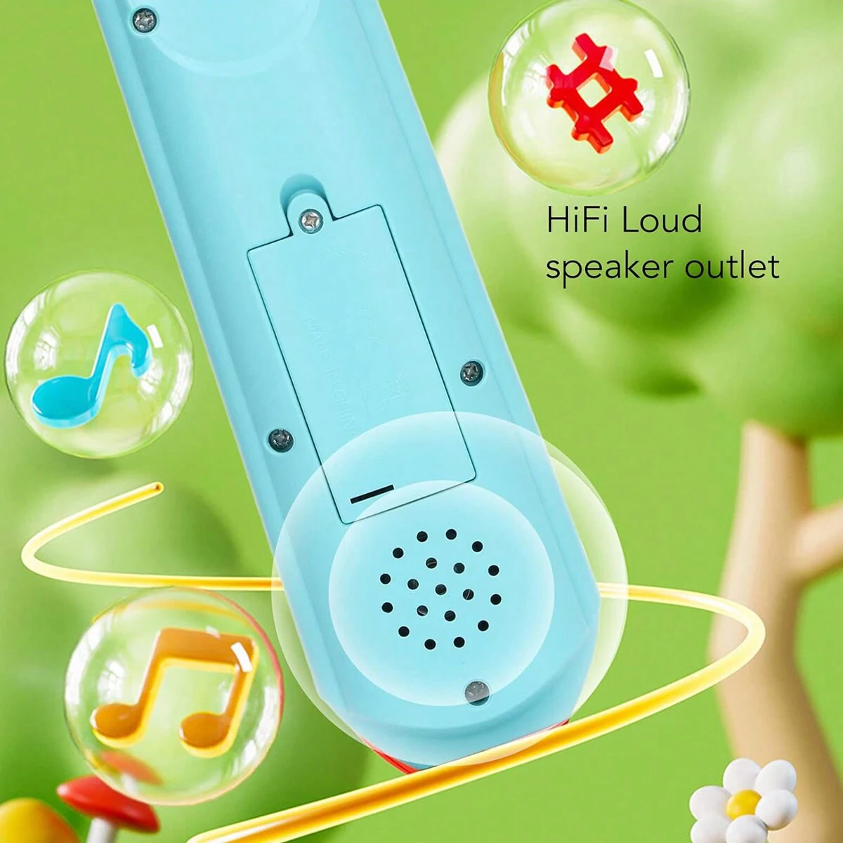 Children's simulation remote control for early education and puzzle, English, French, Spanish, music, battery, self provided 6