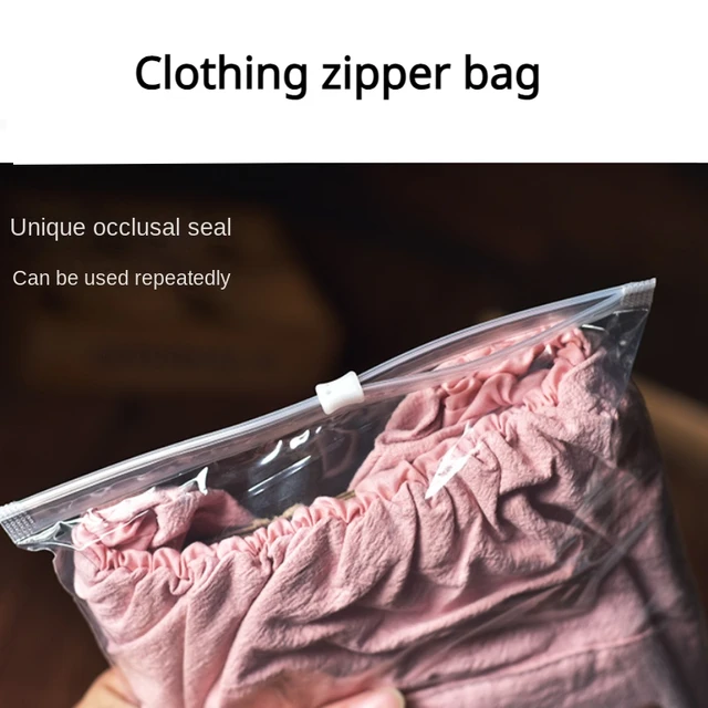 Frosted Zipper Plastic Bags with Warning Words 