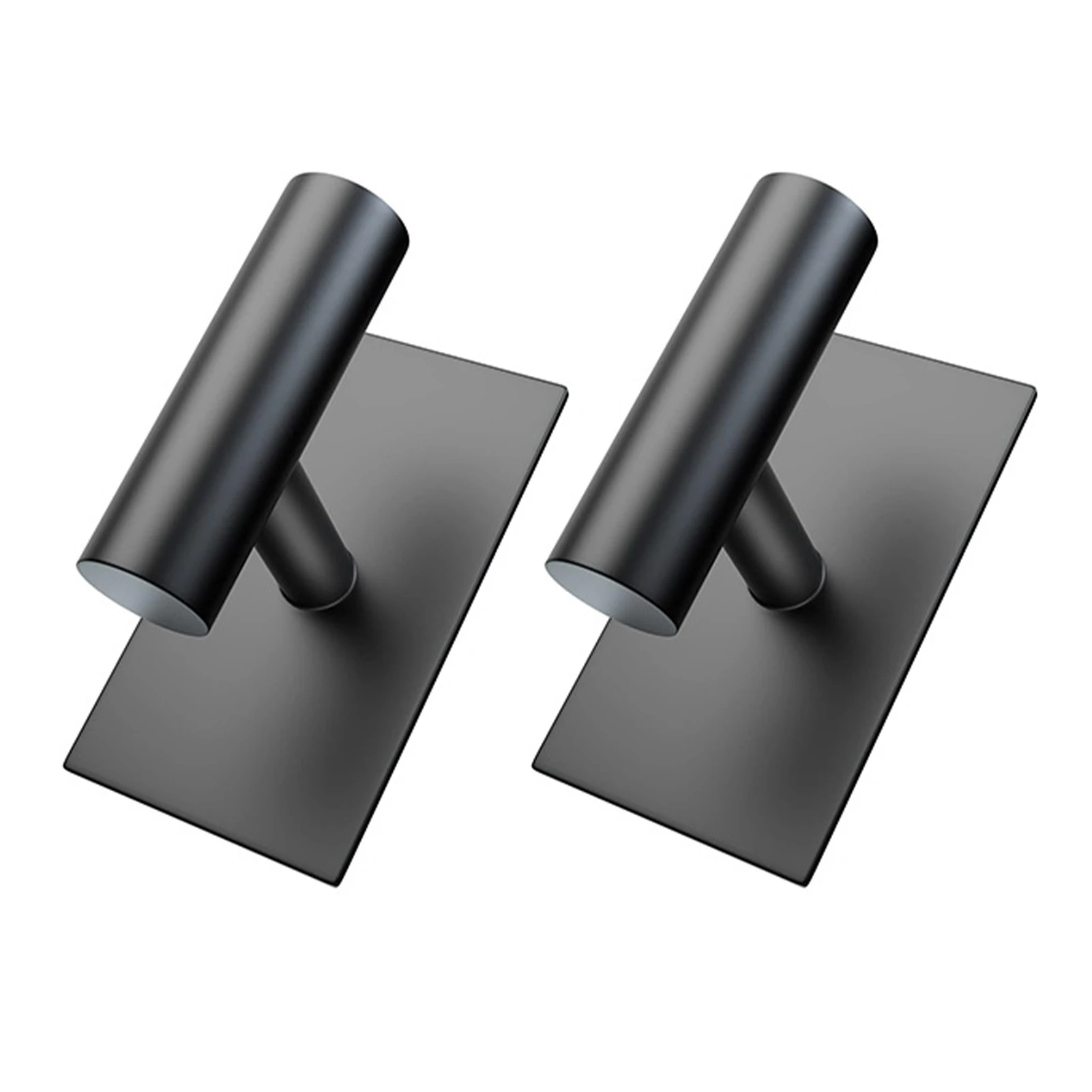 

2pcs Bathroom Kitchen Adhesive Hook Waterproof Matte No Drilling Hotel Stainless Steel For Hanging Coat Towel Multifunctional