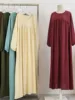 Muslim Women Dubai Abaya luxury kebaya Solid Color Long Dress Modest Ramadan Robe kaftan Femme musulmane african Islam Clothing