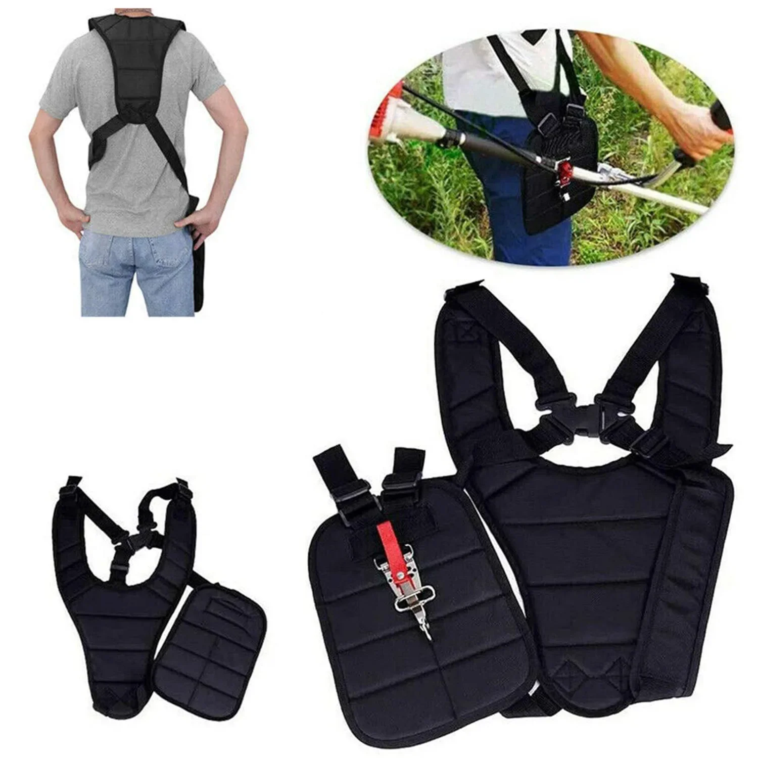Lawn Mower Trimmer Harness Strap Belt Shoulder Adjusted Band For Brush Cutter