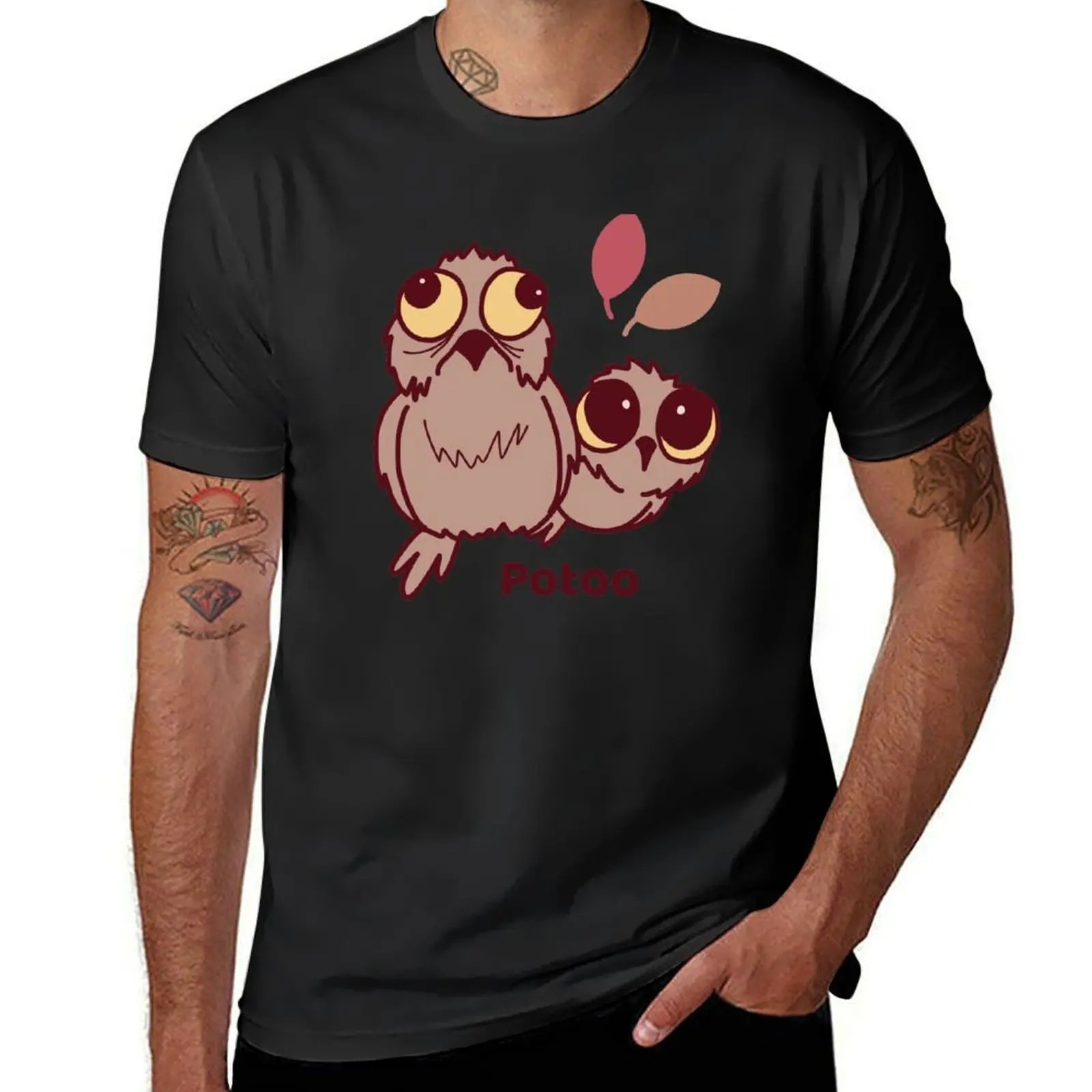 

Cute Potoo Bird Illustration T-Shirt quick-drying customs design your own designer t shirt men