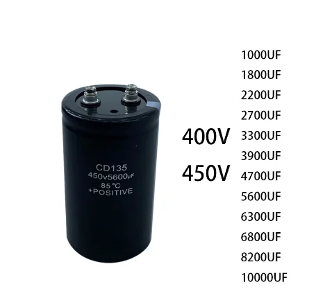 

400V 450V Electrolytic Capacitor 1000UF 1800UF 2200UF 2700UF 3300UF 3900UF 4700UF 5600UF 6300UF 6800UF 8200UF 10000UF
