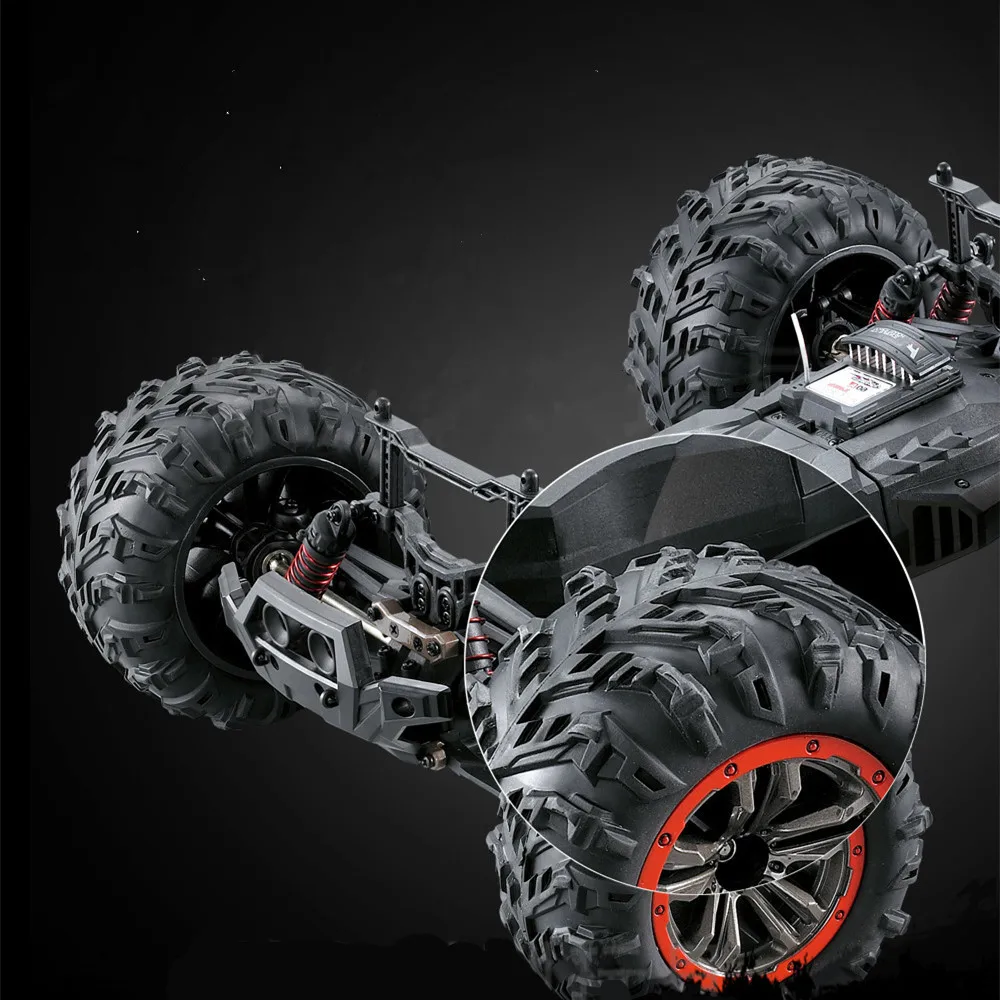 JTY Toys 1:10 RC Trucks 46km/h Dual Motor High Speed Remote Control Buggy Truck 4WD Bigfoot Climbing Off-Road Car Waterproof 5