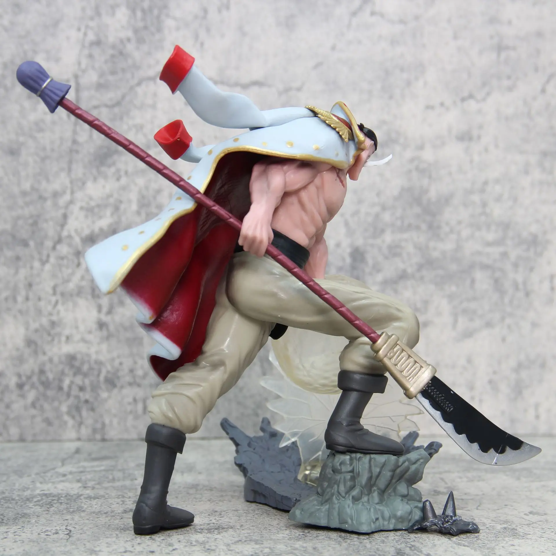 150cm uma peça estatueta branco barba piratas edward newgate figura de ação  cosplay espada arma