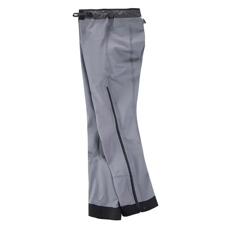 NUONEKO Summer Waterproof Hiking Pants Mens Side Open Zipper Hard Shell Loose Outdoor Quick Dry Climbing Trekking Camping Pants 3