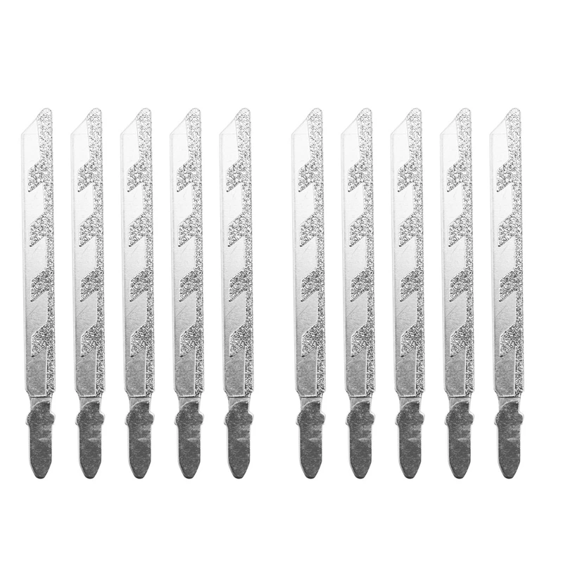 10Pcs 101Mm 4 Inch T Shank Jigsaw Blades Diamond Coated Jig Saw Blade