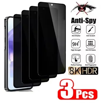 Premium Privacy Tempered Glass Screen Protector - 3 Pack