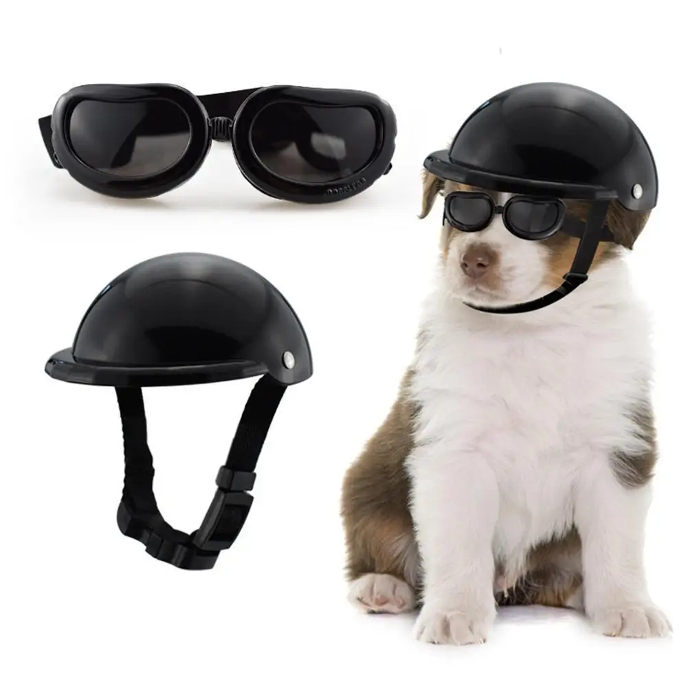 Pet Safety Helmet Dog Cat Bicycle Motorcycle Helmet With Sunglasses Pet  Supplies For Head Protective - AliExpress