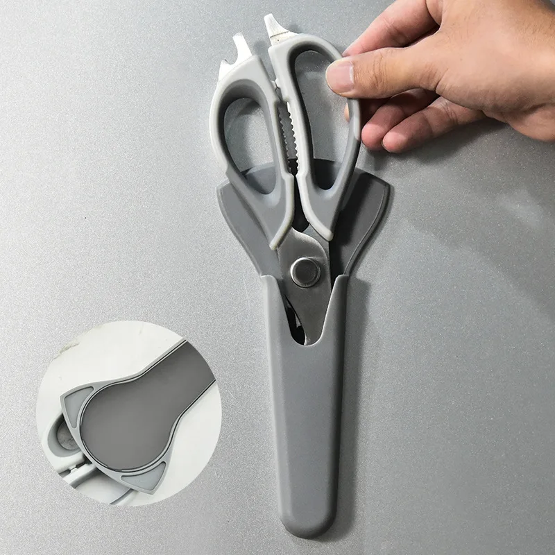 Multi-Functional Magnetic Protective Cover Kitchen Scissors Fridge Cut Food  Detachable Food Scissors - AliExpress