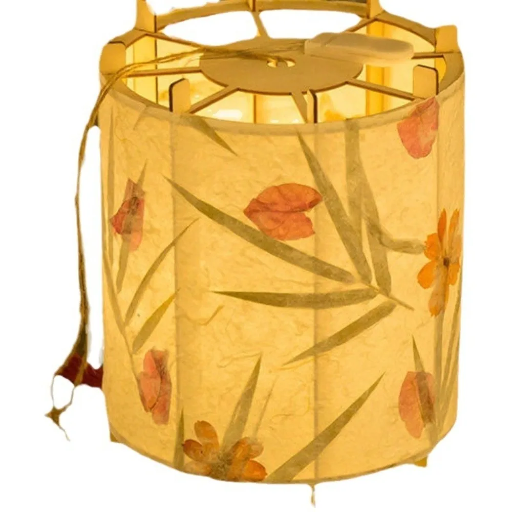 Chinesische Art Laterne machen Kits Mitte Herbst Festival traditionelle Papier laterne handgemachte Holz DIY Material Tasche für Kinder – Detail 6