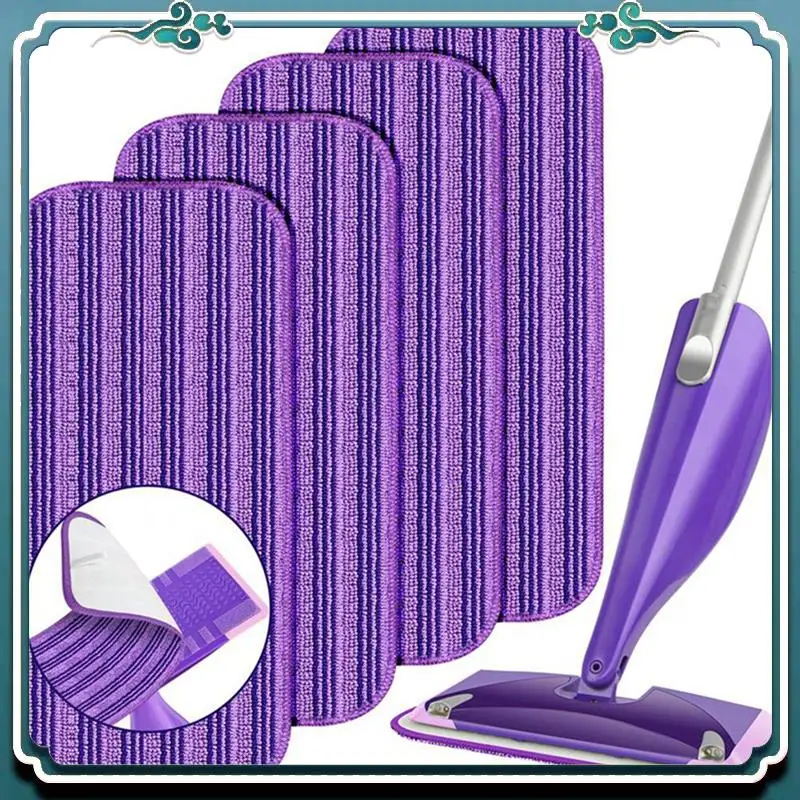 Reusable Mop Pads Compatible For Swiffer Wet Jet, Wet Jet Pads Refills, Microfiber Parts Accessories 4 Pack Purple