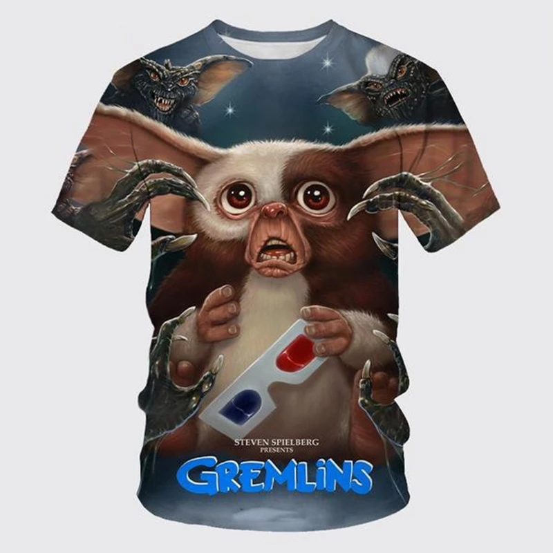 thumbnail image 1 of Camisetas con estampado 3D de Gremlins para hombre y mujer, ropa de calle Harajuku divertida y fresca, de película de comedia, a la moda, nueva, 1 of 4