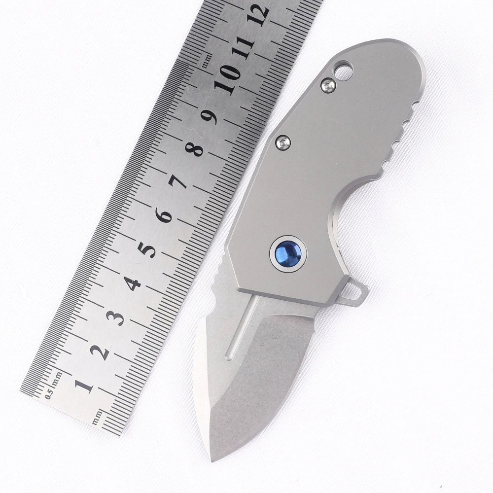 

756 Folding Knife M390 Blade Titanium Handle Outdoor Hiking Camping Hunting Survival Pocket Fruit Knife EDC Tool
