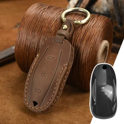 Premium Leather Smart Key Protector Case (Brown)