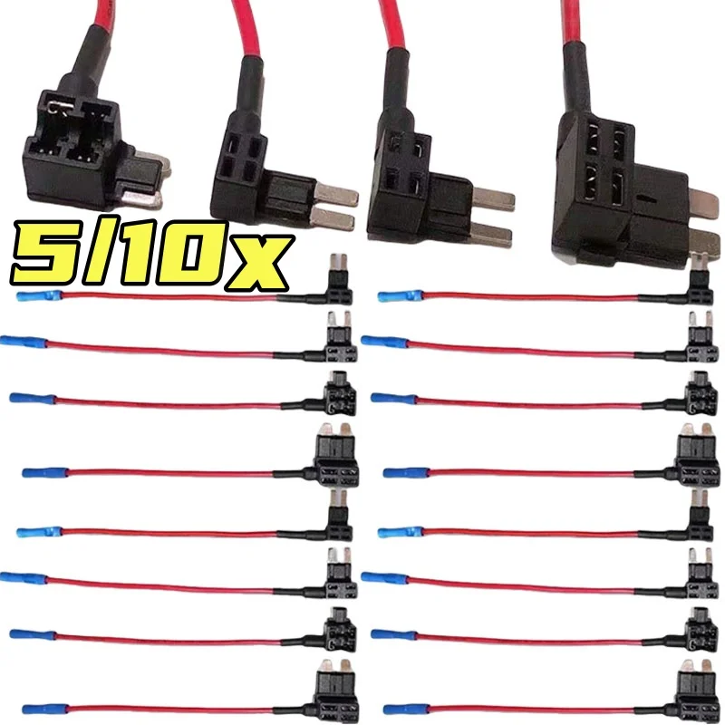 5/10PCS Car Fuse Holder Add-a-circuit MINI SMALL MEDIUM TAP Adapter Micro Mini Standard Blade Fuse Holder