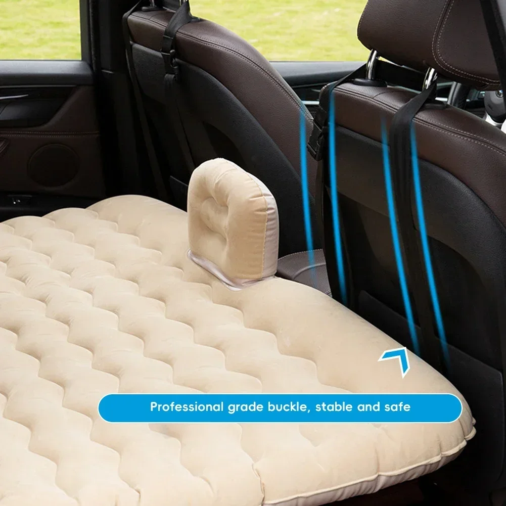 KJOY Aufblasbares Auto-Luftmatratzenbett, universelles Rücksitz-Sofakissen, multifunktionales Outdoor-Camping-Mattenkissen für Reisen – Detail 15