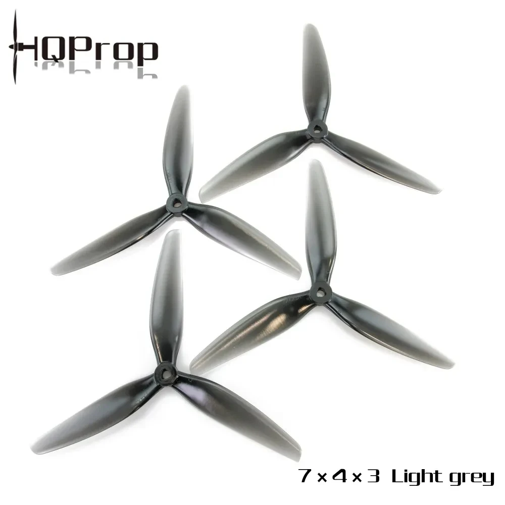 2Pair HQProp 7X4X3 7X3.5X3 7inch 8X4X3 8inch 3 Blade/Tri-blade Propeller Light Grey (2CW+2CCW) Poly Carbonate for FPV RC Drone