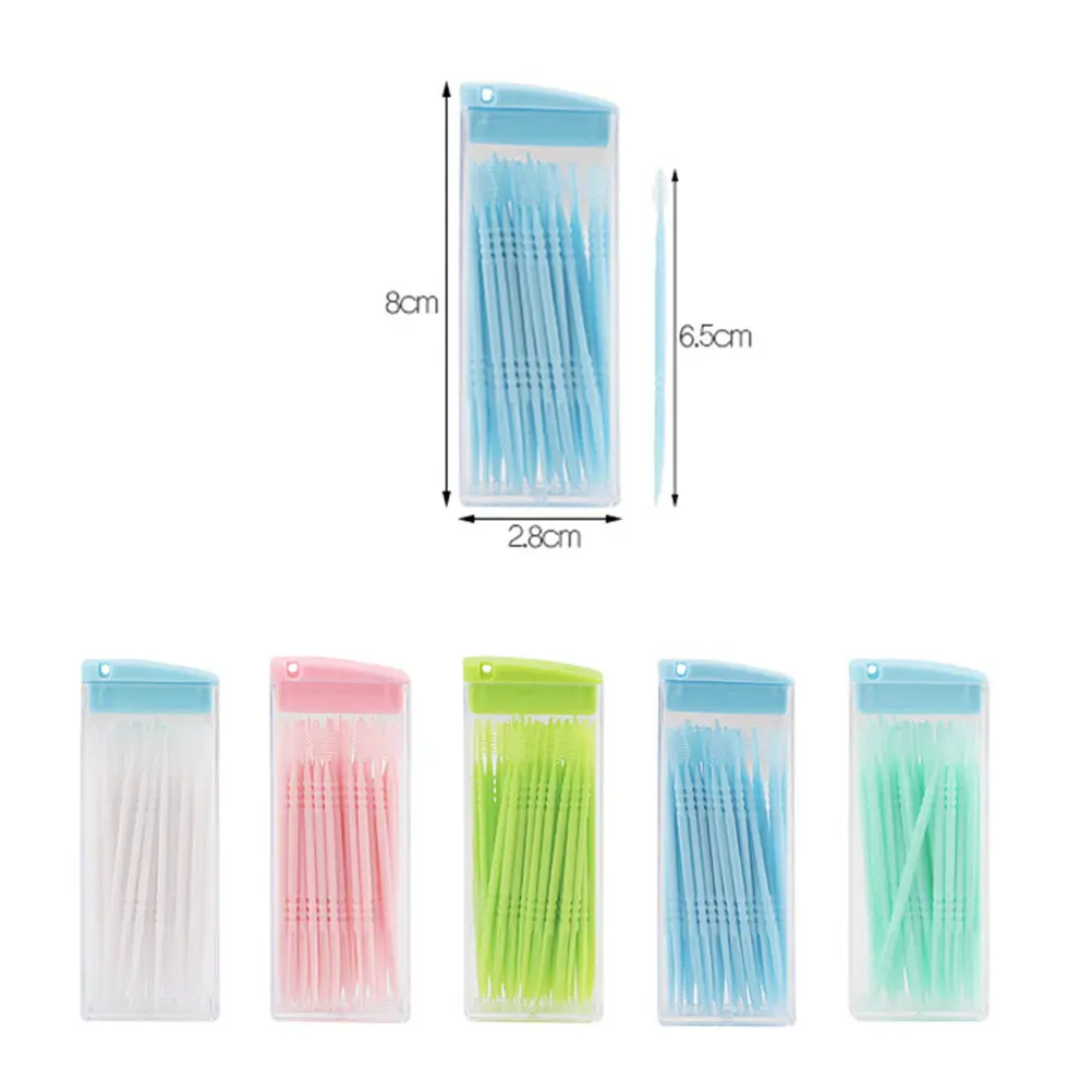 250Pcs 치과용 플라스틱 이쑤시개 컬러 미니 사이즈 치간 치아 스틱 구강 관리 치아 청소 도구 Fishbone