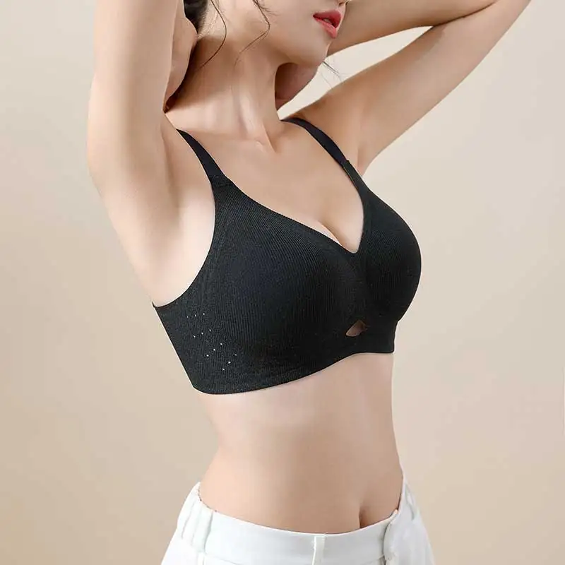 Sexy Hot Bra Woman New Lingerie Women's Small Breast Push-up Jelly Glue Soft Support Breast Anti-sag Bra Autumn And Winter