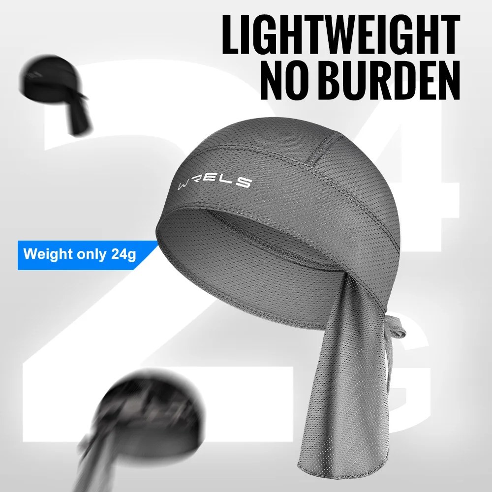 WRELS Skull Caps UV Protection Bandana Cap Sweat-Wicking Pirate Hats Breathable Pirate Hats Adjustable Running Durag Bandana