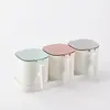 White set of 3 jars