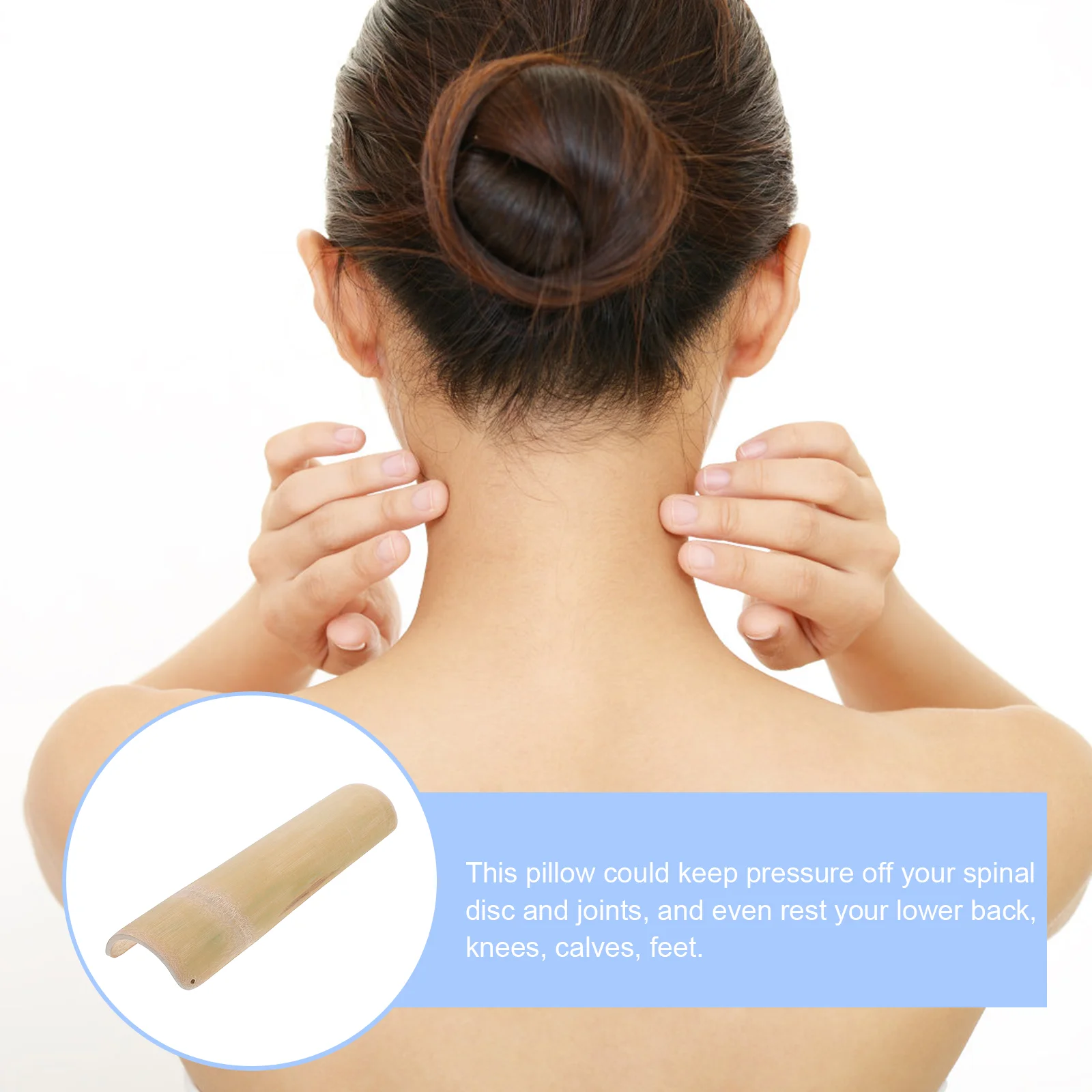 U Shaped Bamboo Pillow Cervical Neck Support Pillows Natural Sleeping Posture Pain Relief Massager For Home Use 6