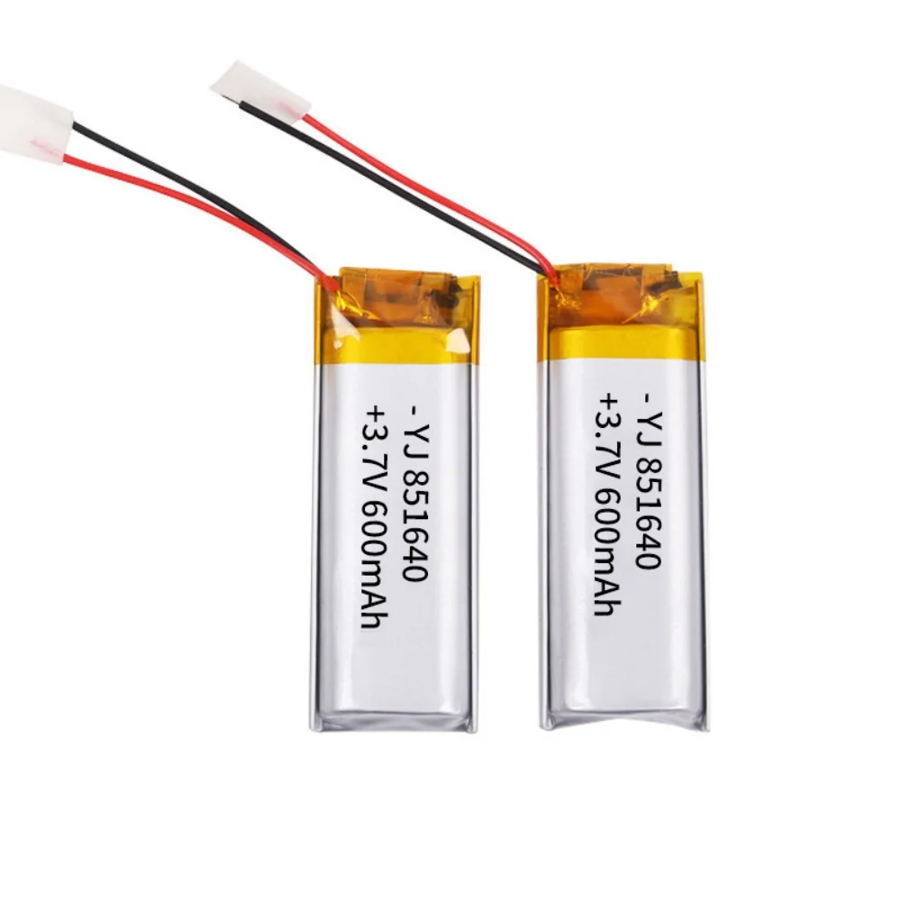 3.7V 600mAh Polymer Lithium LiPo Rechargeable Battery 851640 For Bluetooth headset beauty instrument selfie stick spray etc