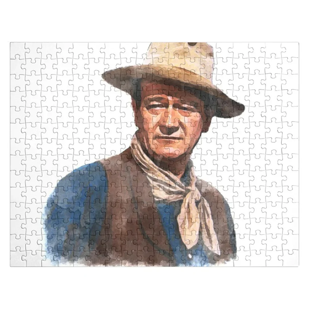 

John Wayne "The Duke" - Watercolor Jigsaw Puzzle Personalized Custom Name Child Toy Puzzle