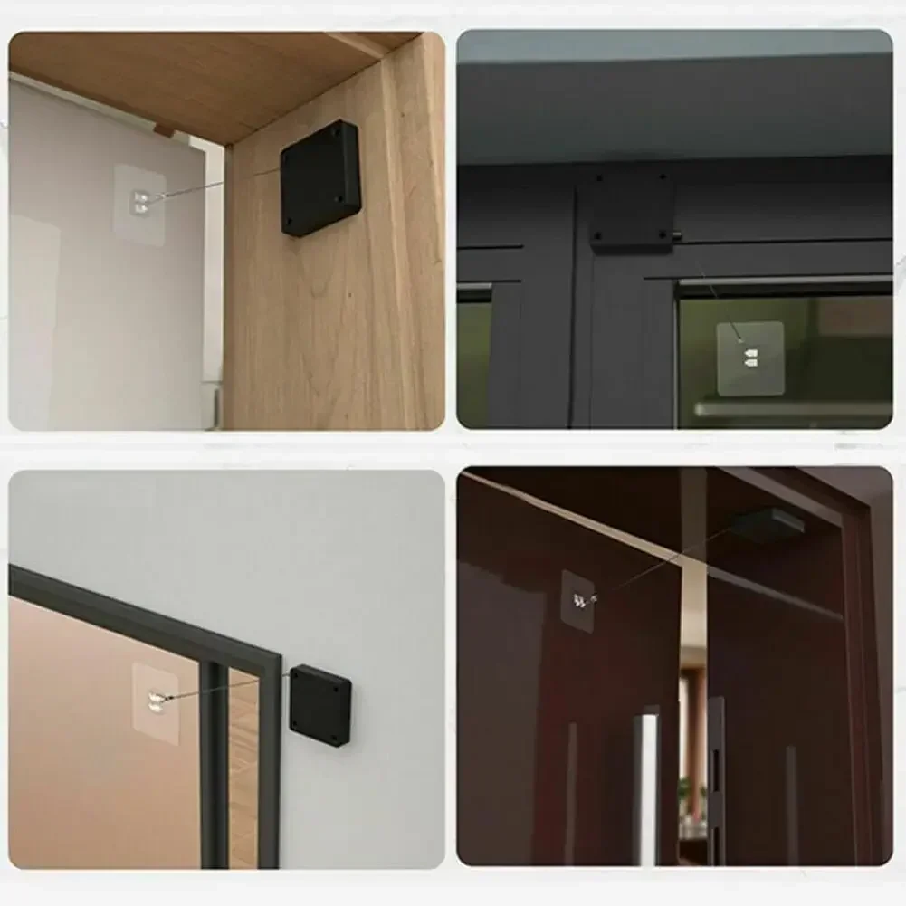 Punch-free Adjustable Door Stopper Automatic Sensor Door Closer Automatically Close Bracket Closer Home Improvement