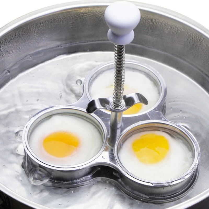 

1PC Stainless Steel Egg PoacherEgg Cooker Poached Baking Kitchen Tool Pancake Maker Kitchen Non-stick Steamer Cookware