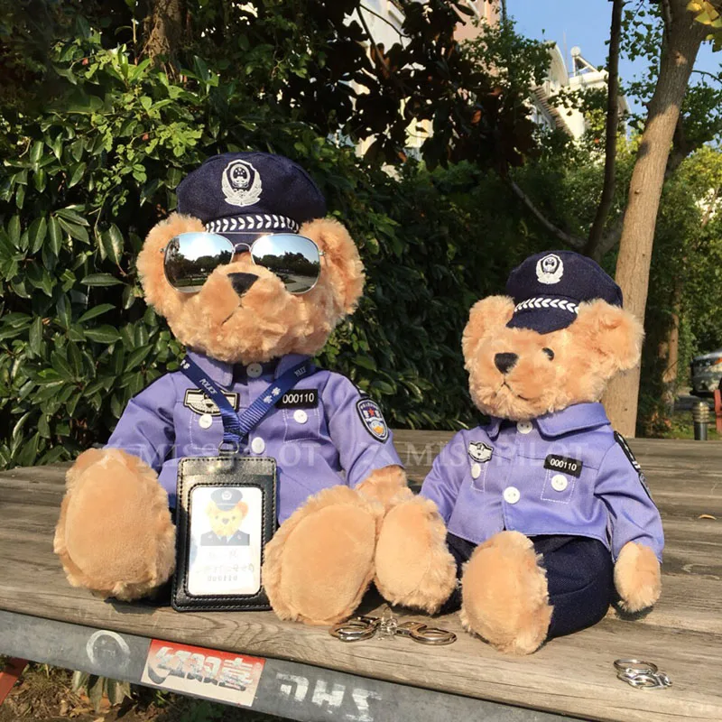 27/35CM Pilot Teddy Bear Plush Toy Captain Bear flight attendant Doll Birthday Gift Kids Toy