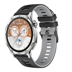 Silicone Sports Watchband Strap - 22mm/20mm for 20mm Universal (Black gray A)