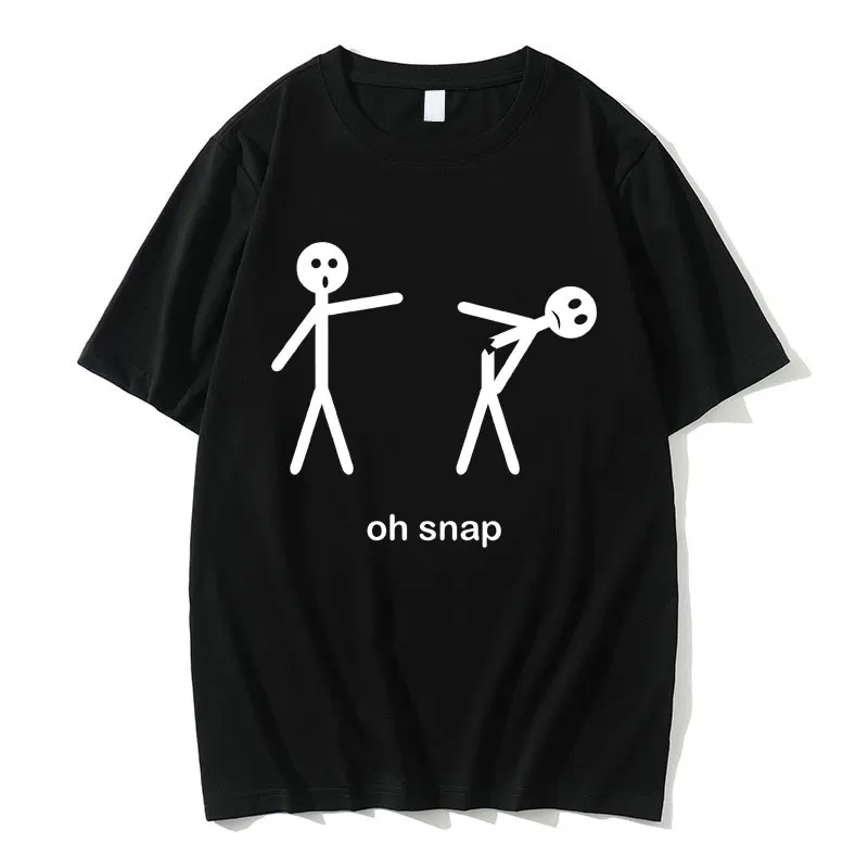 

Funny Oh Snap Graphic Print T-shirt Male Fashion Oversized Streetwear Men Women Causal Loose T Shirts Men's Vintage Short Sleeve