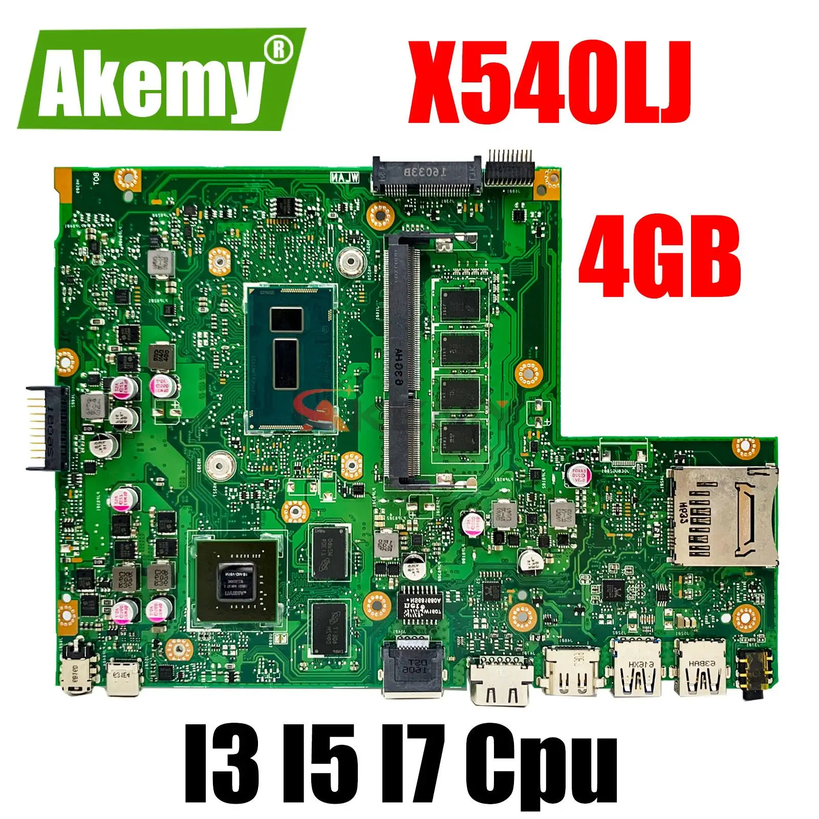 X540lj Laptop Motherboard I3 I5 I7 4th 5th Gen Cpu 0gb 4gb Ram For Asus