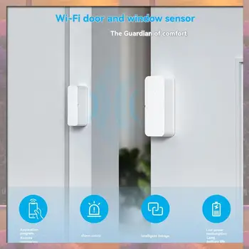 Top Sale TUYA WIFI Enabled Smart Sensor For Door And Window, Wireless Alarm System For Home Security 1