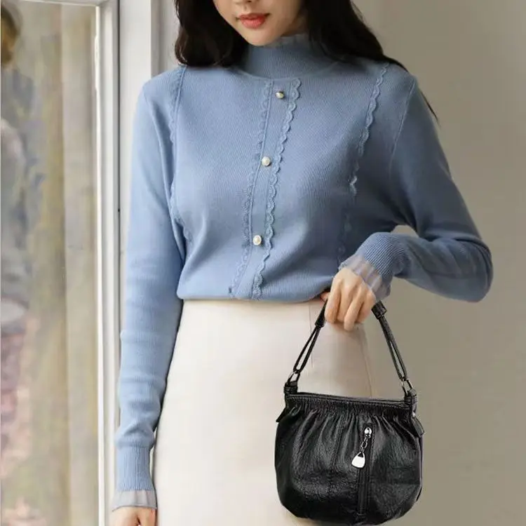 2023 New Women Fashion Soft PU Leather Shoulder Bag Middle-Aged Mom Messenger Bag Handbag