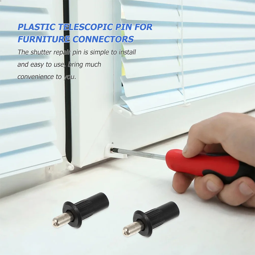 50 Pcs Indoor Window Shutters Retractable Pin Bulkhead Hardware Replacement Repair Louvers Pp
