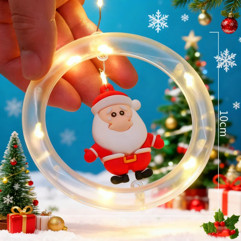 Guirlande lumineuse LED Père Noël, décoration de Noël, guirlande lumineuse d'intérieur, veilleuse, cadeau de Noël et de Nouvel An_voghion.com