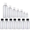 5Pcs 5/10/20/30/50/60/100/120/250ML Clear Plastic Seal Bottles with Screw Cap Portable Travel Sample Container for Lotion Water